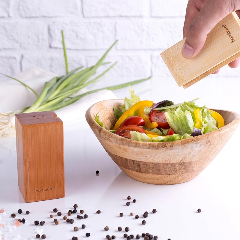 بامبوم Bambum Pozole لطيف الخشب الملح والفلفل الهزازات - الخيزران الطبيعي ديكور المزرعة الحديثة مثالية لحفلات الزفاف المنزلية والمطاعم - هدية مدروسة للنساء - Image 5